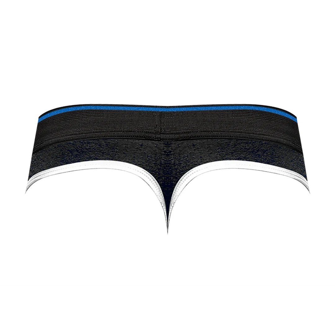Male Power Panel Thong L/XL, czarno czerwone - obrazek 11