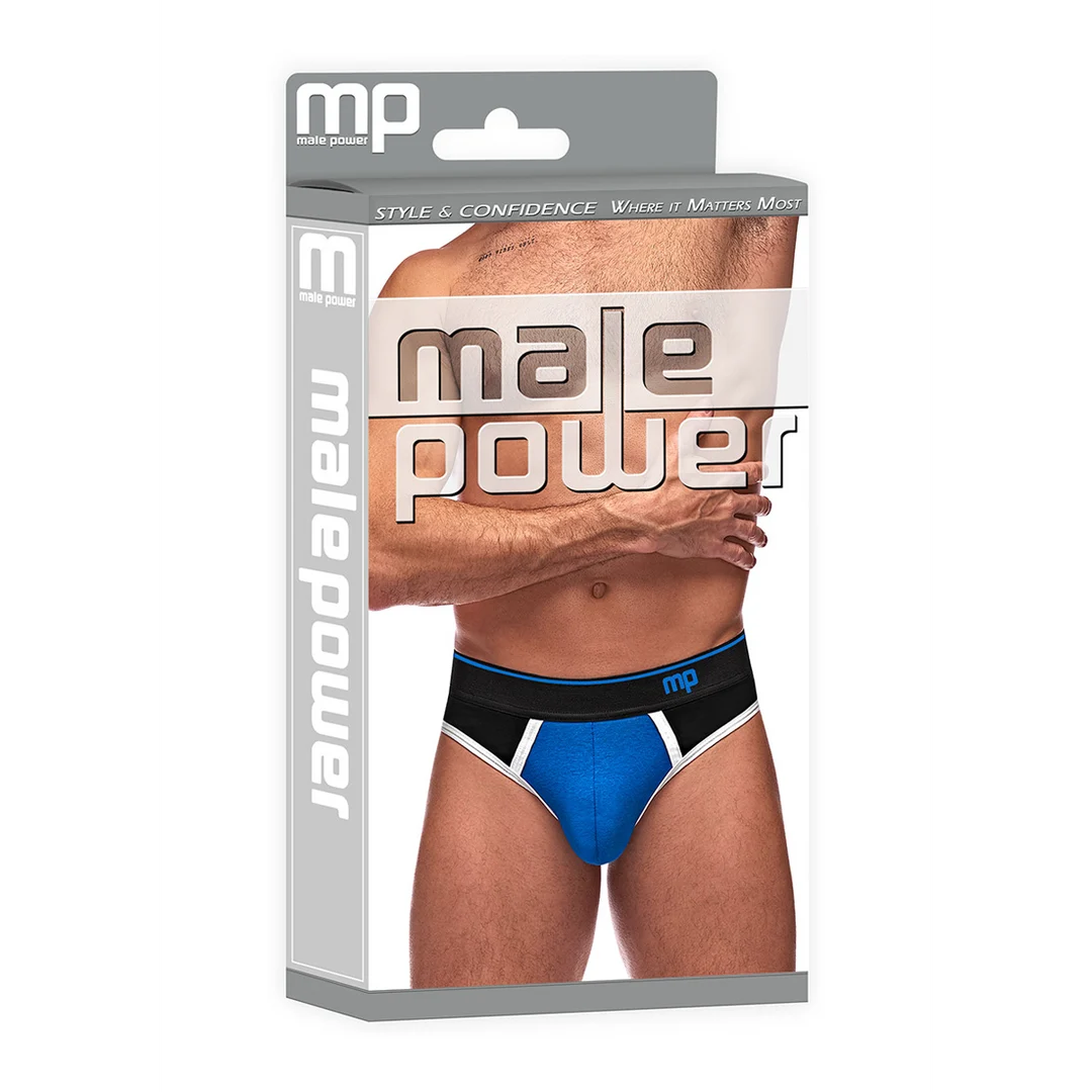 Male Power Panel Thong L/XL, czarno czerwone - obrazek 7