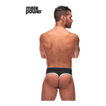 Male Power Panel Thong L/XL, czarno czerwone - obrazek 9