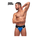 Male Power Panel Thong L/XL, czarno czerwone - obrazek 12
