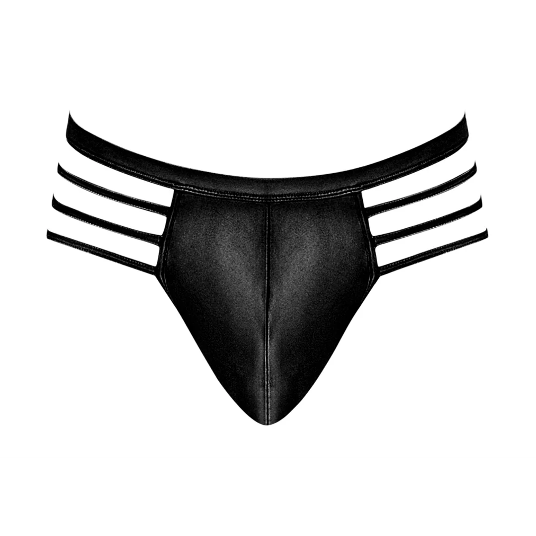 Czarne stringi Male Power Cage - obrazek 3