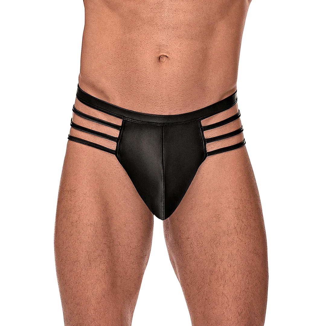 Czarne stringi Male Power Cage - obrazek 5