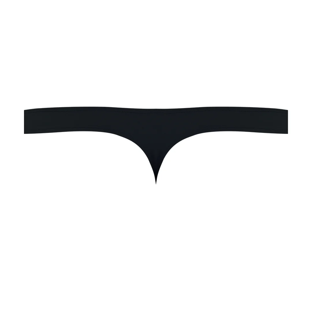 Czarne stringi Male Power Satin Spandex Bong - obrazek 5