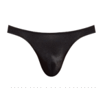 Czarne stringi Male Power Satin Spandex Bong - obrazek 10