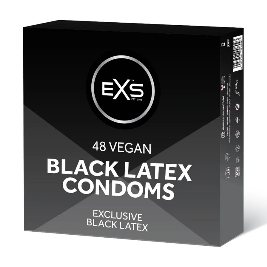 Prezerwatywy EXS Black Latex, 48 sztuk - obrazek 4