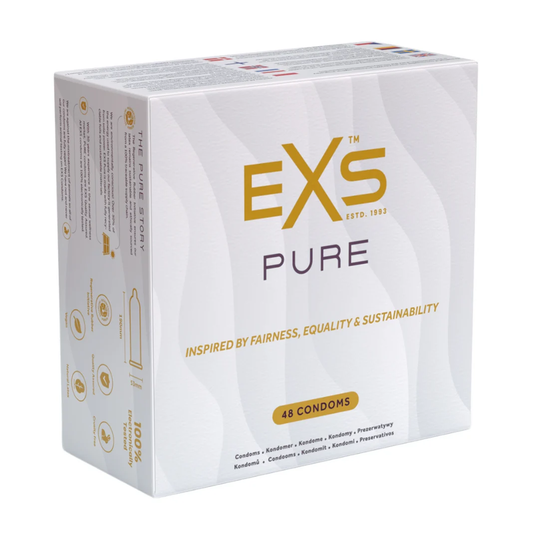Ultracienkie prezerwatywy – 48 sztuk – EXS Pure - obrazek 2