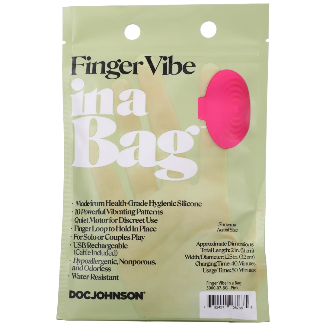 Doc Johnson Vinger Vibe, różowy wibrator na palec - obrazek 2