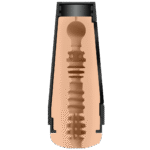 Masturbator pochwa z materiałem przyjemnie ciepłym w dotyku – Vanilla - obrazek 4