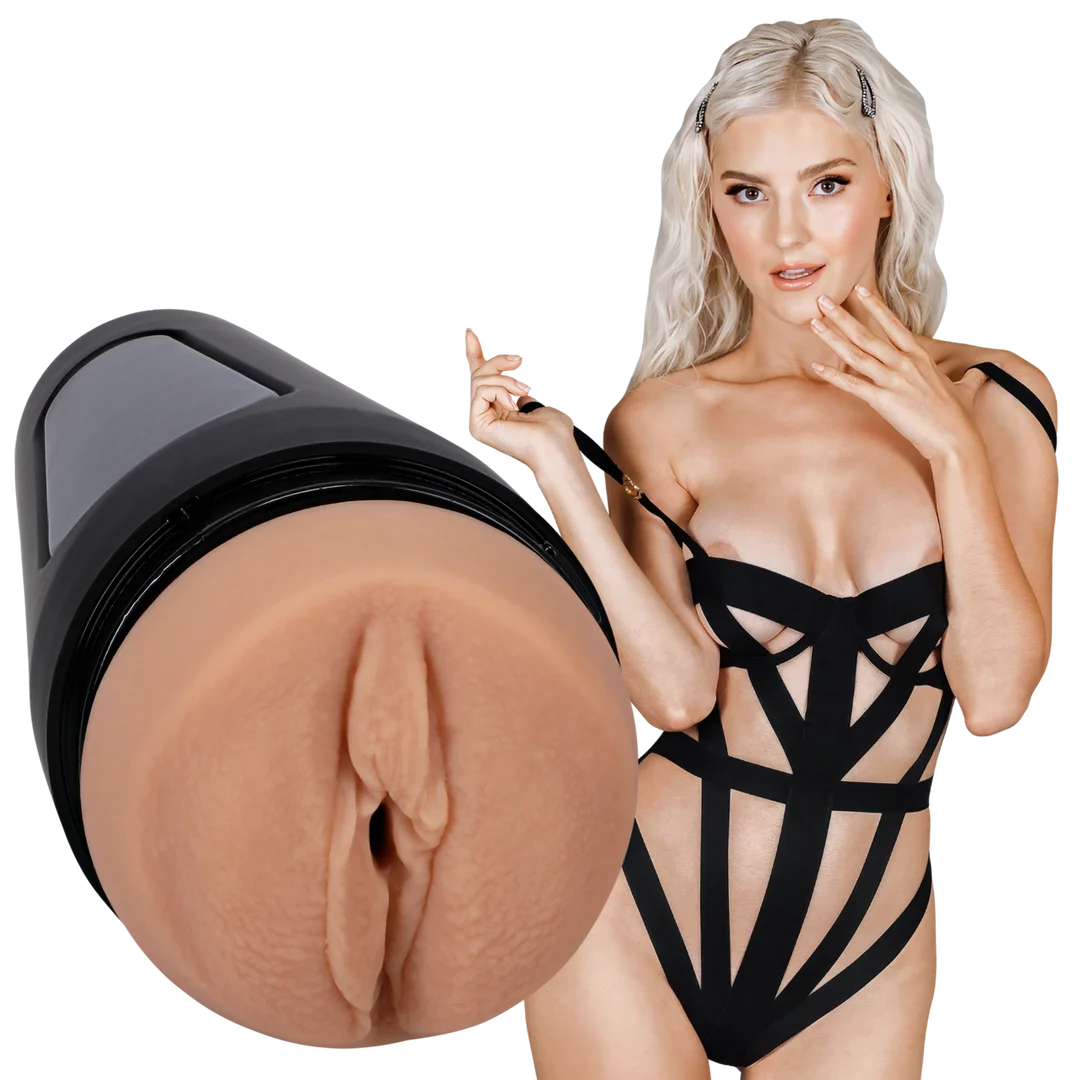 Masturbator pochwa z materiałem przyjemnie ciepłym w dotyku – Vanilla - obrazek 6