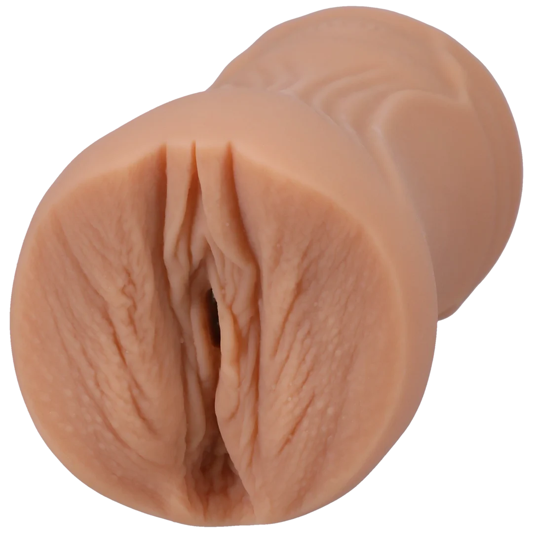 Masturbator waginalny z teksturowanym wnętrzem, waniliowy - obrazek 2