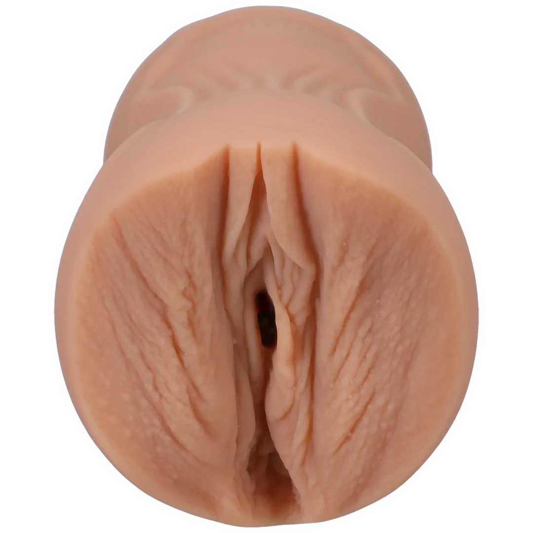Masturbator waginalny z teksturowanym wnętrzem, waniliowy - obrazek 3