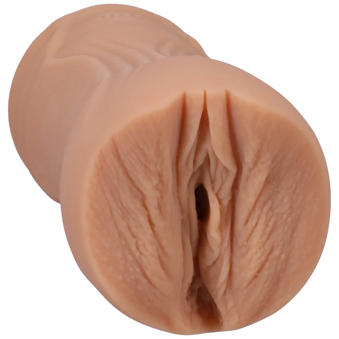 Masturbator waginalny z teksturowanym wnętrzem, waniliowy - obrazek 4