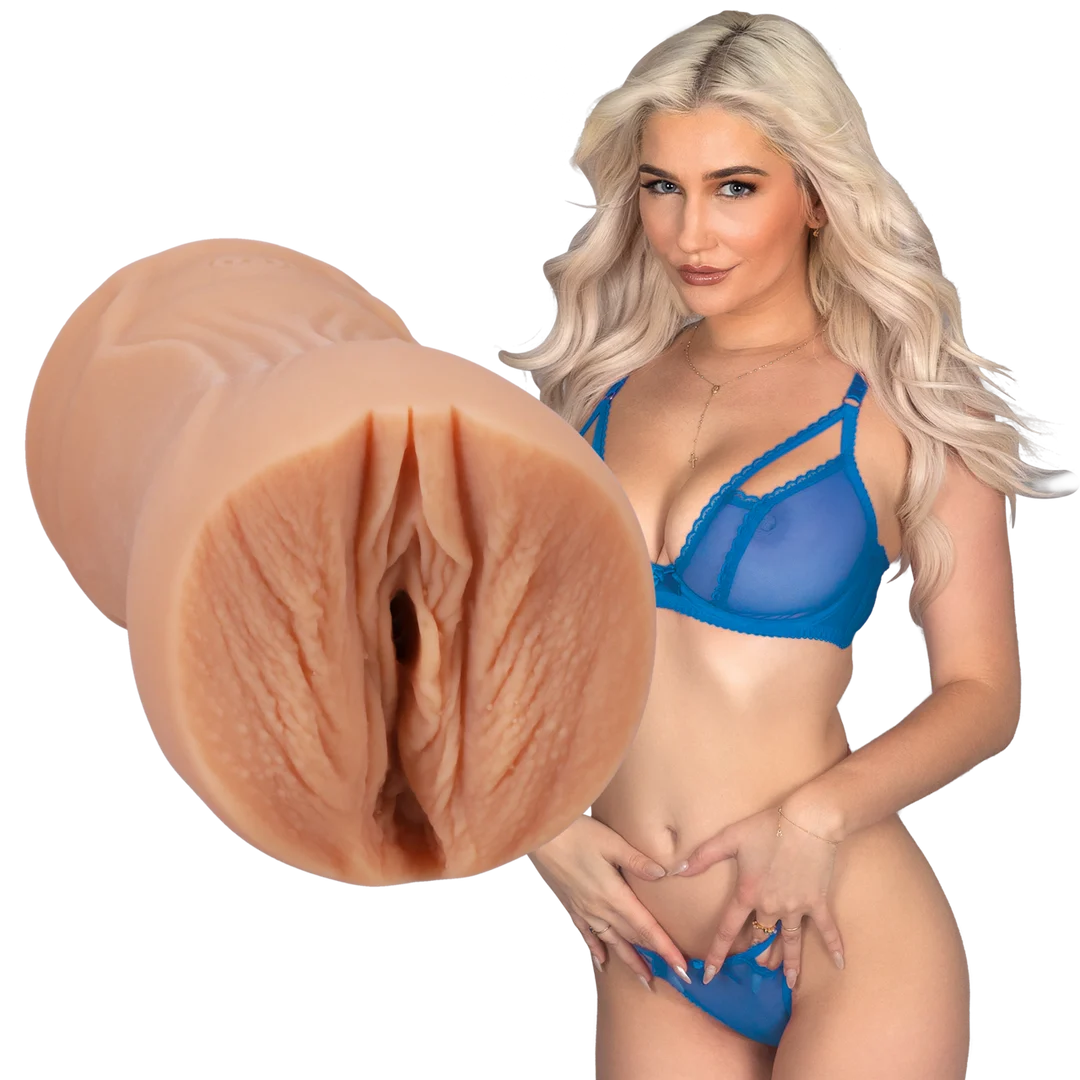 Masturbator waginalny z teksturowanym wnętrzem, waniliowy - obrazek 5