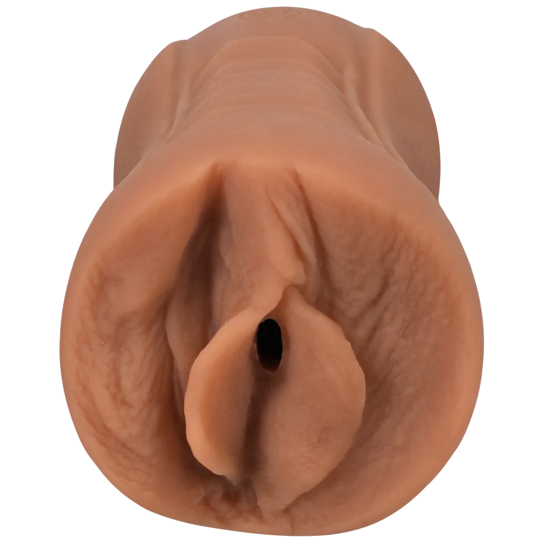 Masturbator z realistyczną teksturą – karmelowy - obrazek 3