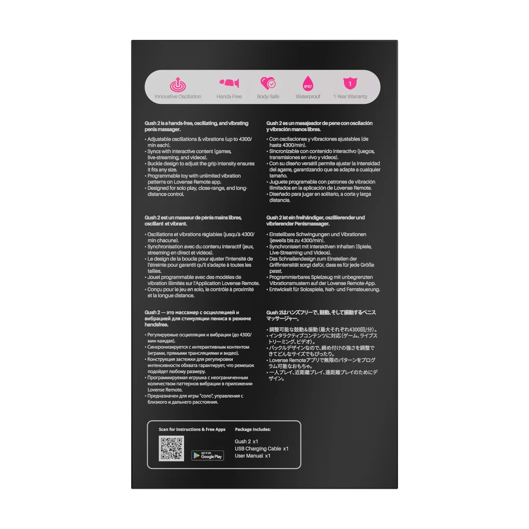 Automatyczny masturbator z pilotem – Gush 2 - obrazek 2