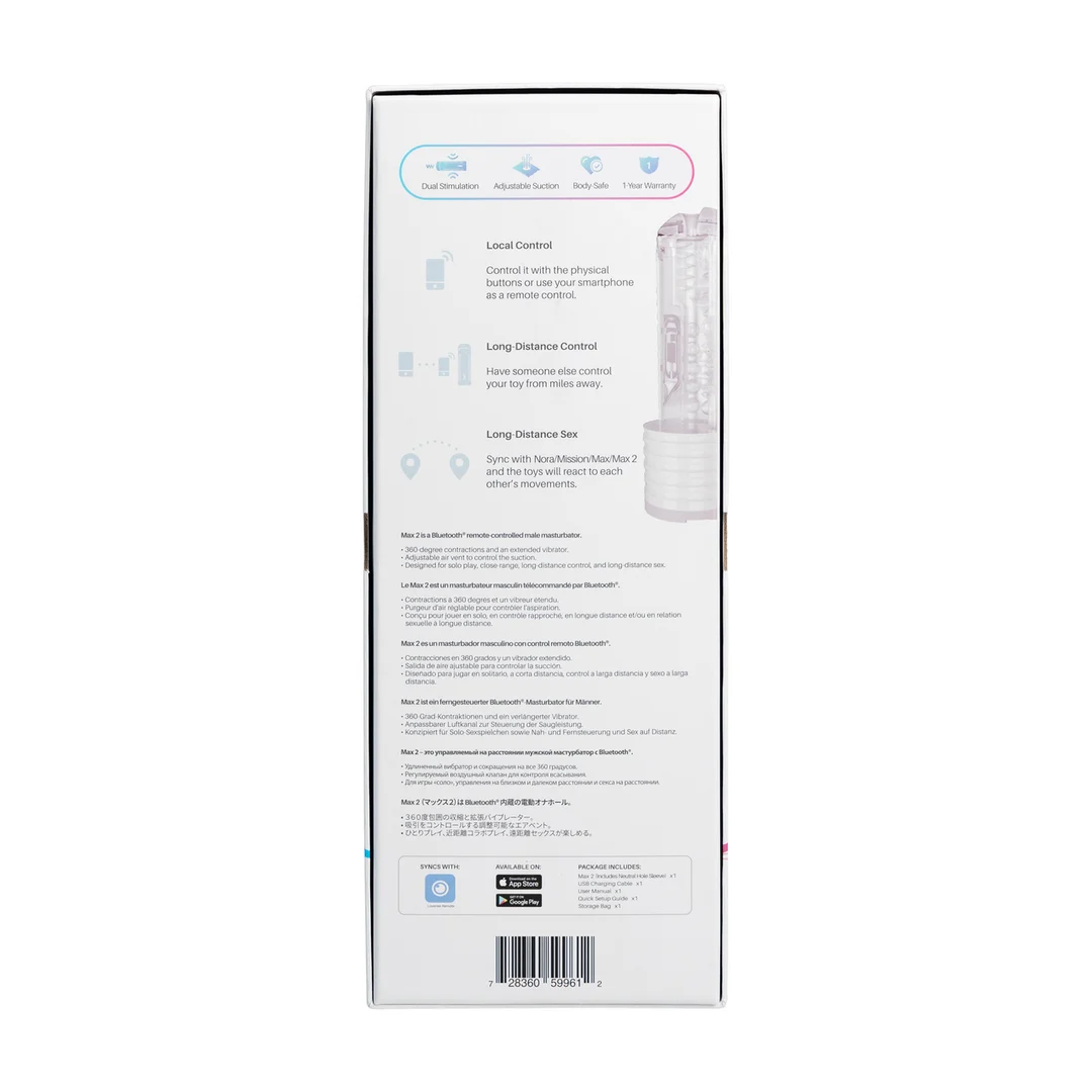 Automatyczny masturbator ze sterowaniem Bluetooth – biały - obrazek 2