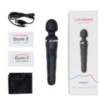 wibrator typu wand z obsługą przez aplikację Bluetooth – Lovense Domi 2 Czarny Lovense - obrazek 3