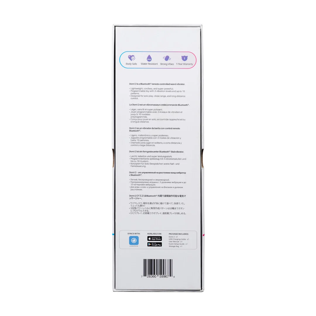 wibrator typu wand z obsługą przez aplikację Bluetooth – Lovense Domi 2 Czarny Lovense - obrazek 2