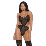 Body typu teddy Sweet Siren, czarne, rozmiar L - obrazek 4