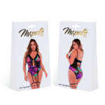 Body Mapalé z czarnym kwiatowym wzorem Dream Flowers
