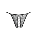 Allure Betoverde Belle, stringi z otwartym krokiem, czarne - obrazek 2