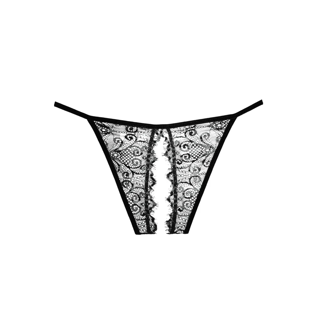 Allure Betoverde Belle, stringi z otwartym krokiem, czarne - obrazek 2