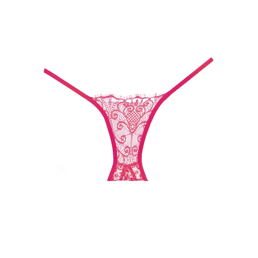 Allure Betoverde Belle, stringi z otwartym krokiem, czarne - obrazek 4