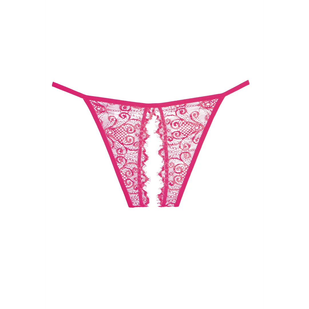 Allure Betoverde Belle, stringi z otwartym krokiem, czarne - obrazek 5