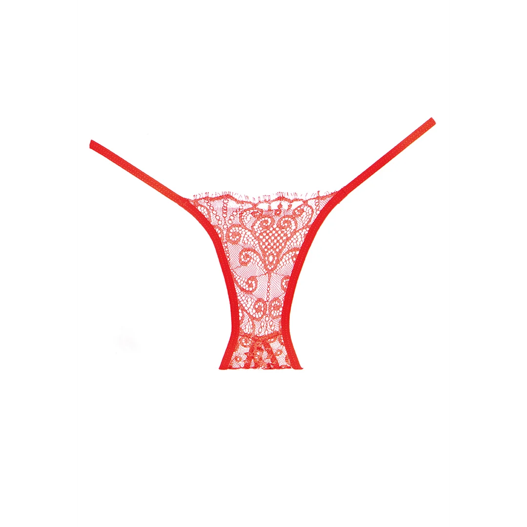 Allure Betoverde Belle, stringi z otwartym krokiem, czarne - obrazek 7