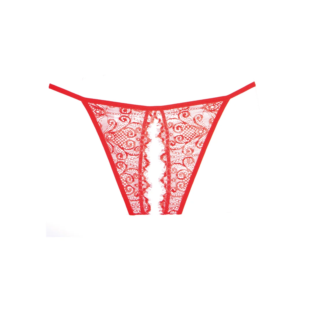 Allure Betoverde Belle, stringi z otwartym krokiem, czarne - obrazek 8