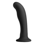 Strap on z zakrzywioną końcówką – silikonowe dildo - obrazek 4