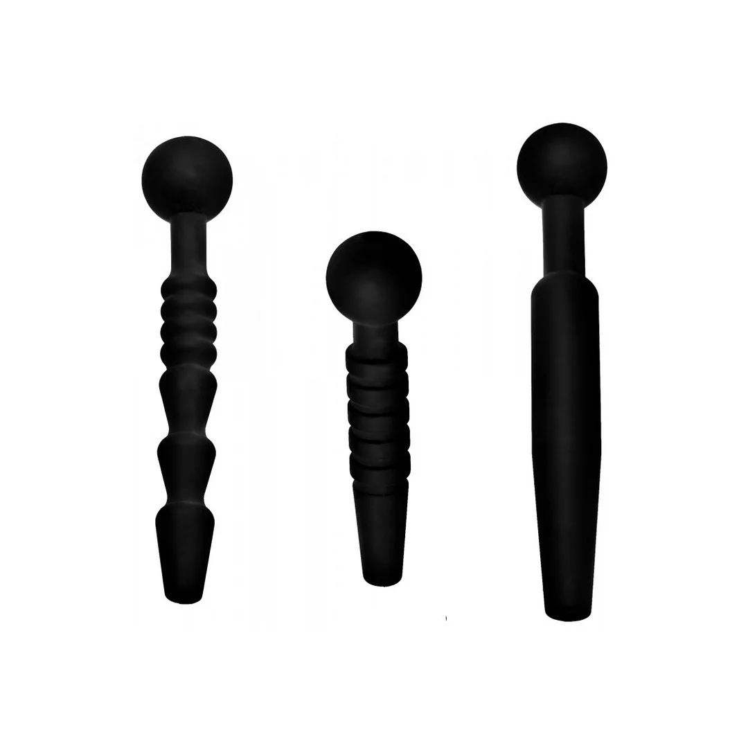 XR Brands Dark Rods silikonowy zestaw zatyczek - obrazek 2