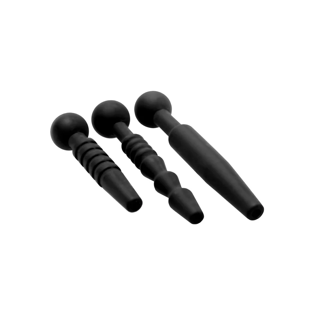 XR Brands Dark Rods silikonowy zestaw zatyczek - obrazek 4