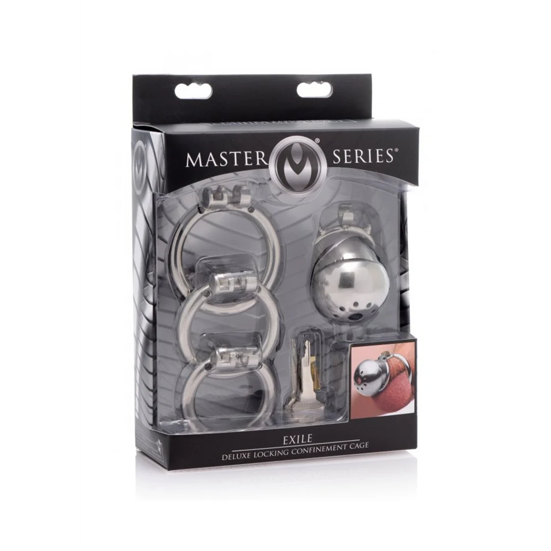AF236-2 Zamykana klatka do chastity Exile Deluxe - obrazek 1