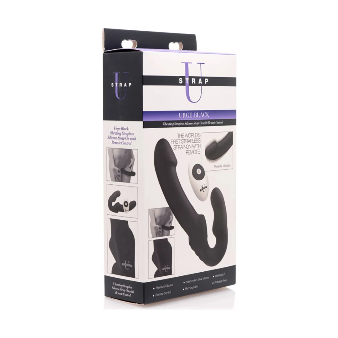 strapless wibrator – z pilotem i dwoma silnikami – XR Brands - obrazek 1