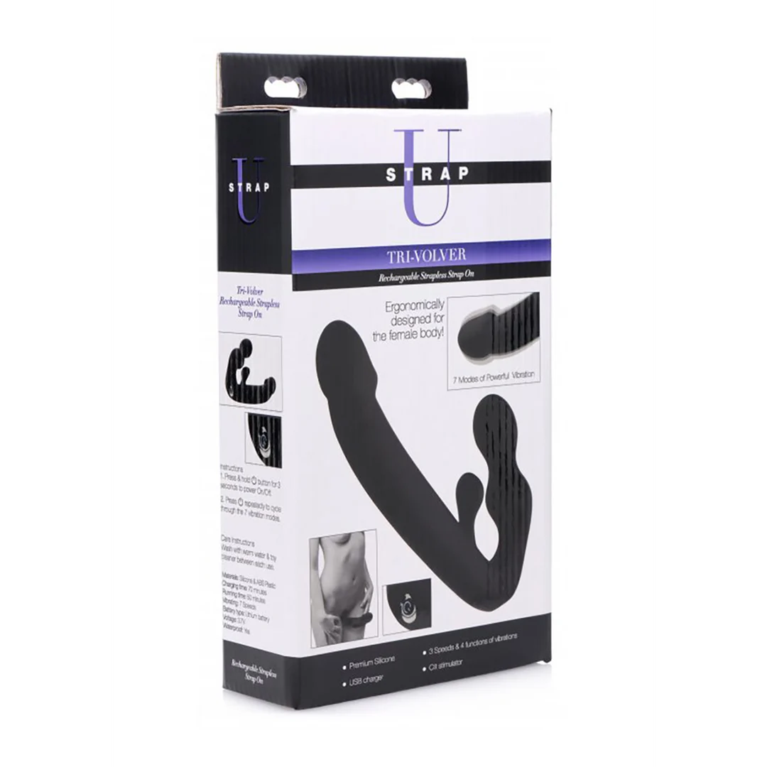 Wibrator strapless, dwa silniki i 7 trybów, XR Brands Tri-Volver XR Brands - obrazek 1