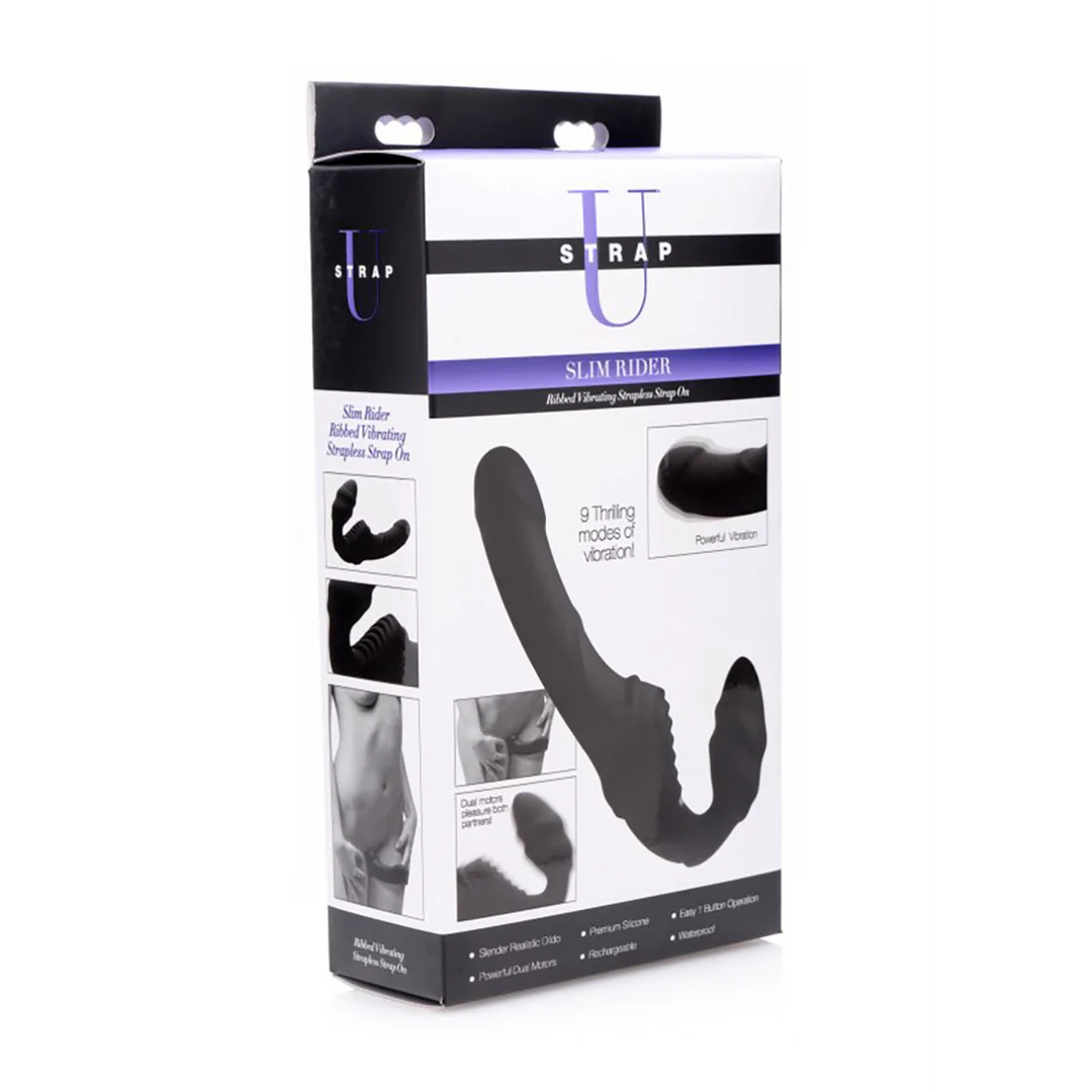 XR Brands Slim Rider, wibrator z prążkami - obrazek 1