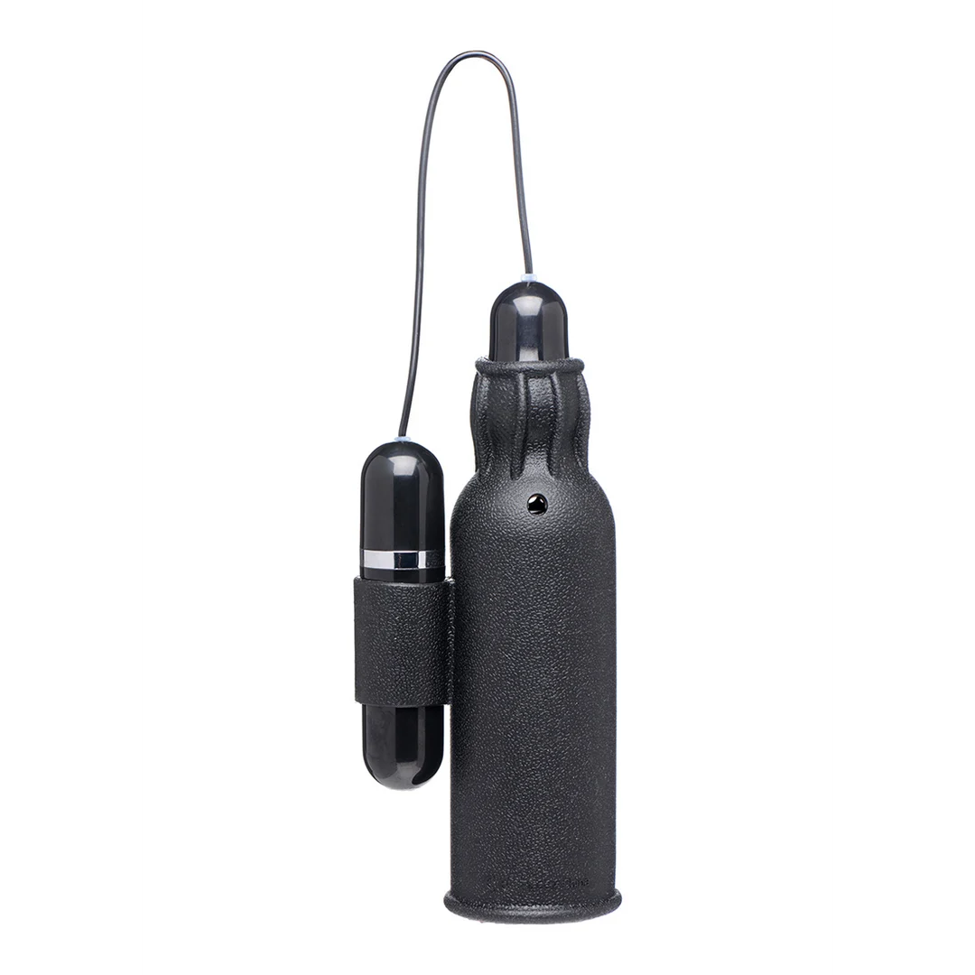 Kompaktowy stroker z wibrującym bulletem – Lightning Stroke - obrazek 2