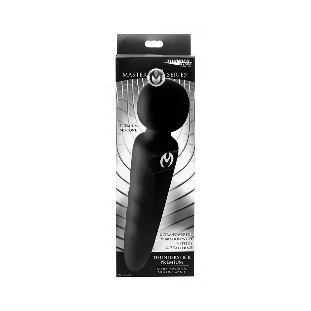 XR Brands Thunderstick, ładowany silikonowy masażer typu wand - obrazek 1