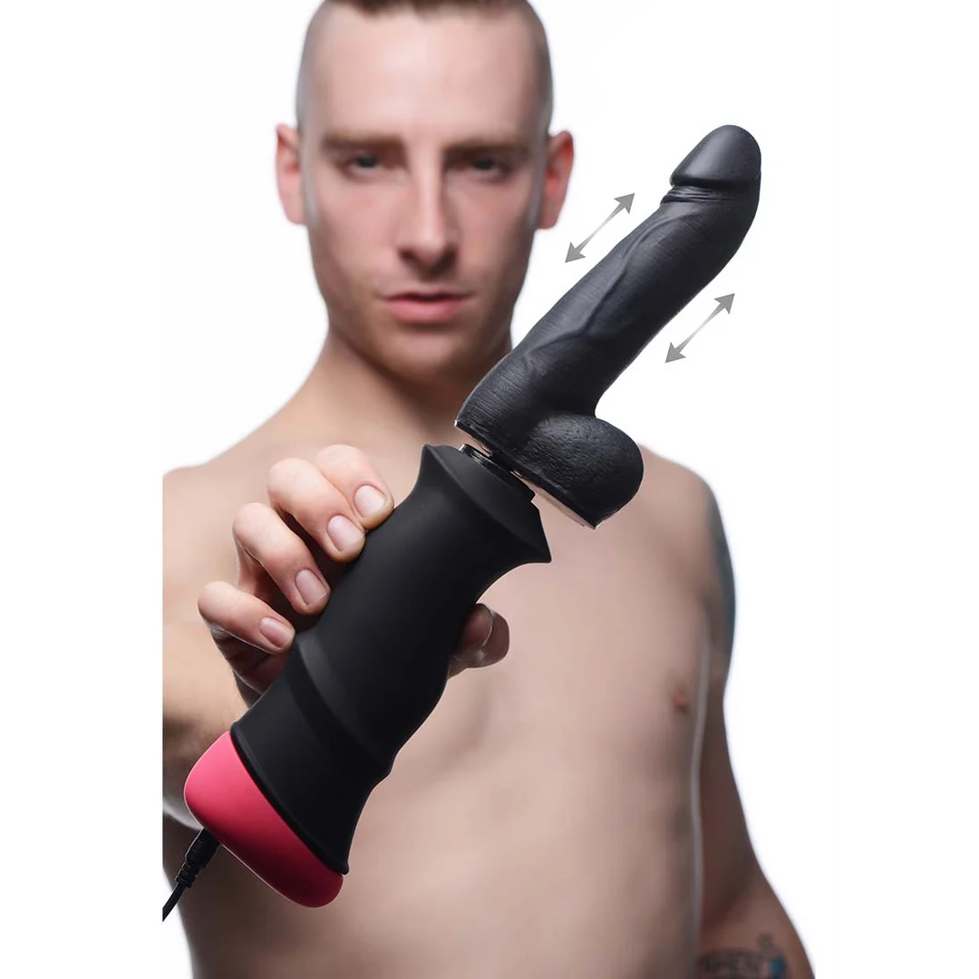 Dildo XR Brands Mega Pounder z ręczną funkcją pchającą - obrazek 5