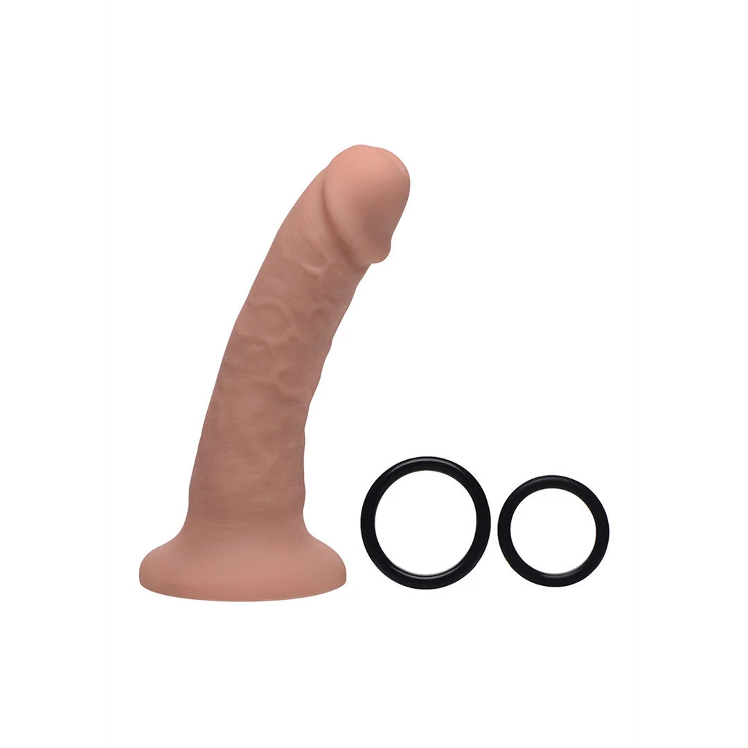 Seducer silikonowe dildo z uprzężą, 7 / 18 cm - obrazek 4