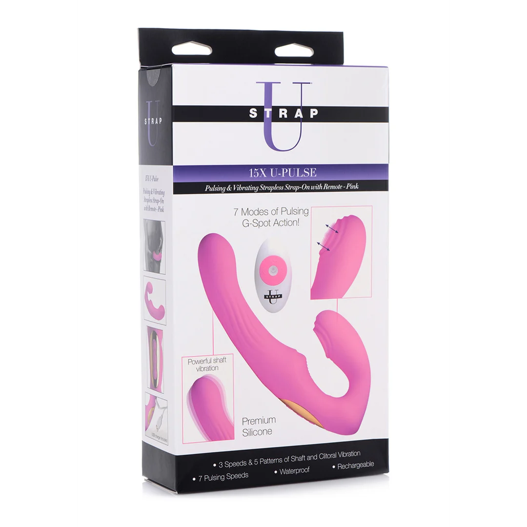 XR Brands U Pulse strapless strap on - obrazek 1