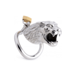 Klatka chastity z bezpiecznym mechanizmem zamykania – Tiger King - obrazek 3
