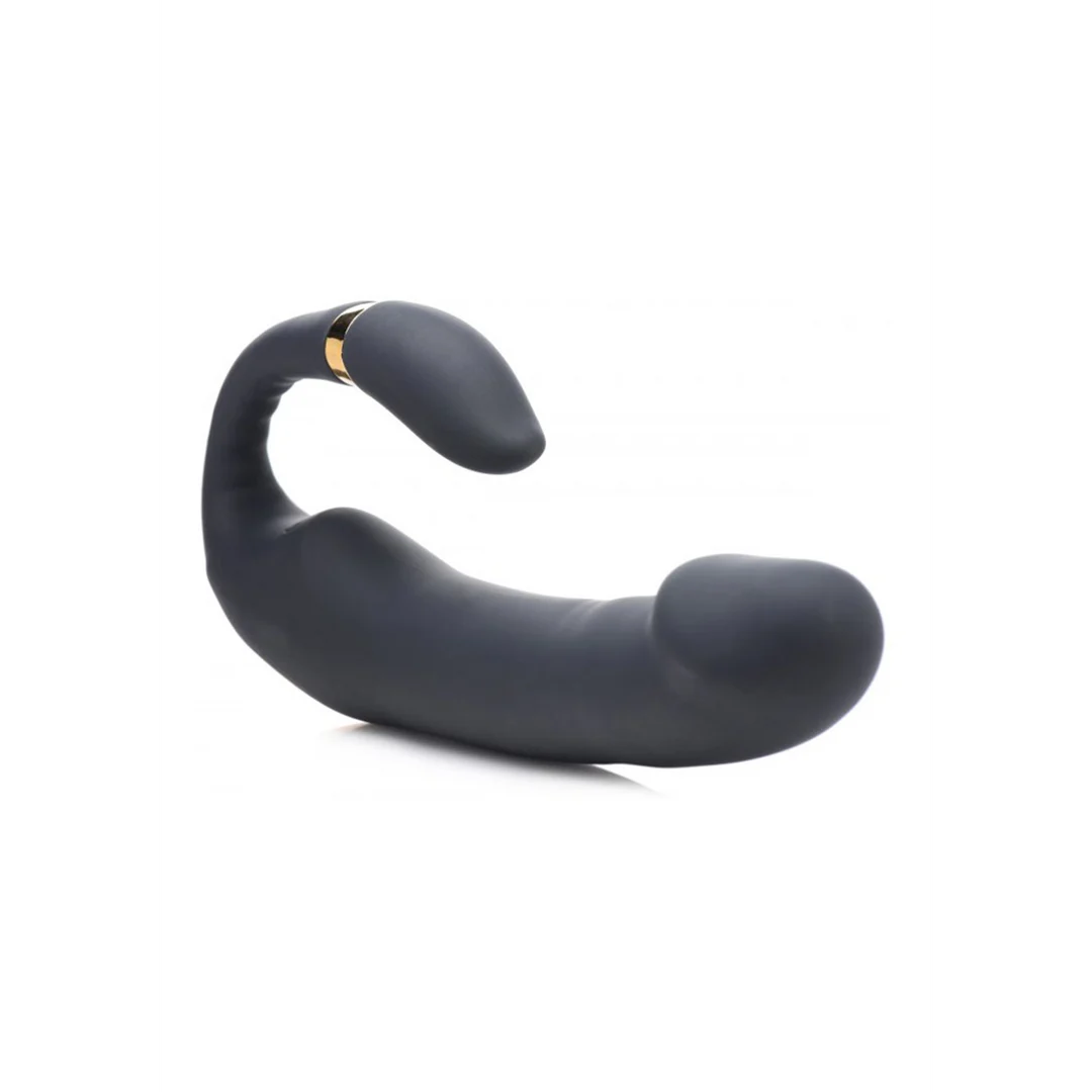 Podwójny wibrator z ruchomym stymulatorem łechtaczki – Pleasure XR Brands - obrazek 4