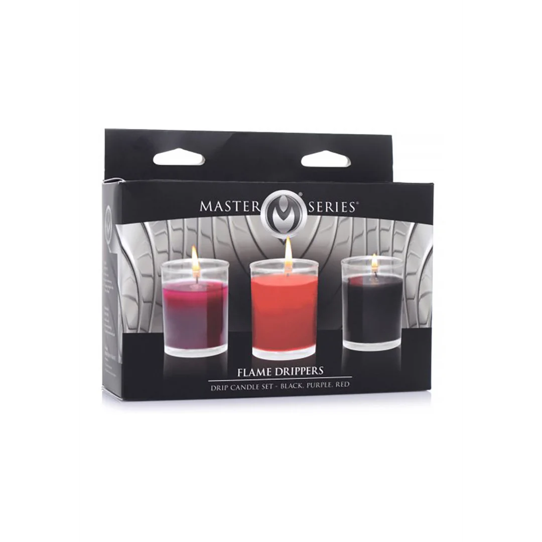 AG652-2 Świeca do masażu – zestaw świec kapiących Flame Drippers do zabawy świecami – delikatnie perfumowane – 3 sztuki - obrazek 1