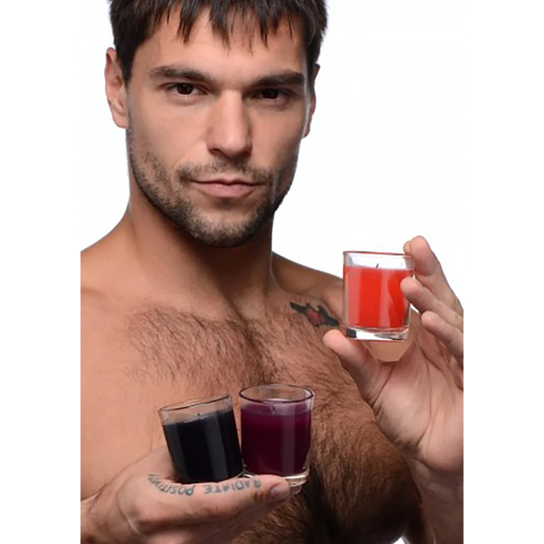 Świeca do masażu – zestaw świec kapiących Flame Drippers do zabawy świecami – delikatnie perfumowane – 3 sztuki - obrazek 2