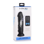 Wibrujący silikonowy dildo XR Brands z elektrostymulacją i pilotem