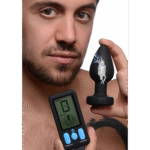 Silikonowy wibrujący korek analny E Stim Pro z pilotem - obrazek 2