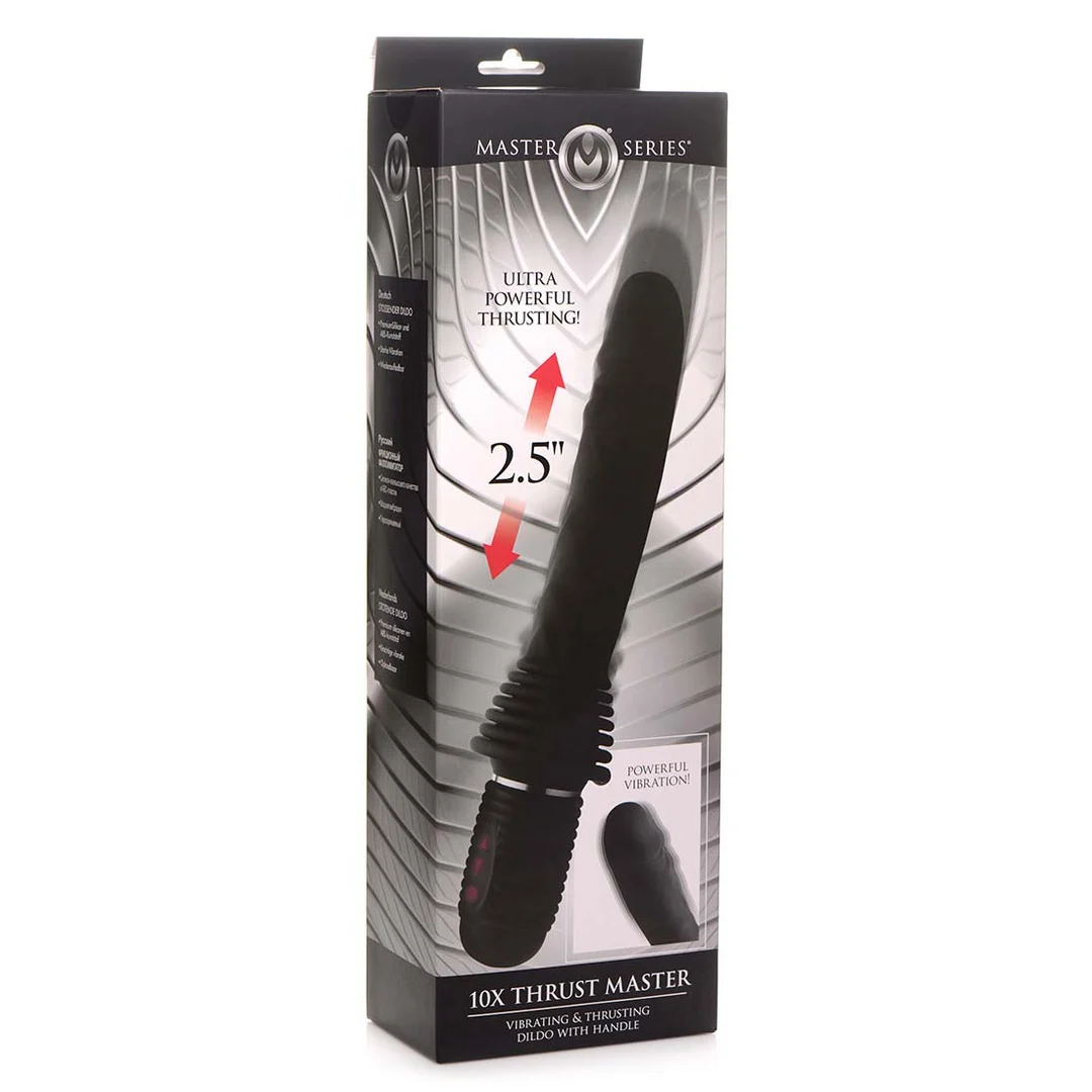 Wibrujące i pchające dildo Thrust Master z uchwytem - obrazek 1