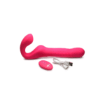 XR Brands Mighty Thrust strapless strap on z funkcją pchania i pilotem - obrazek 3